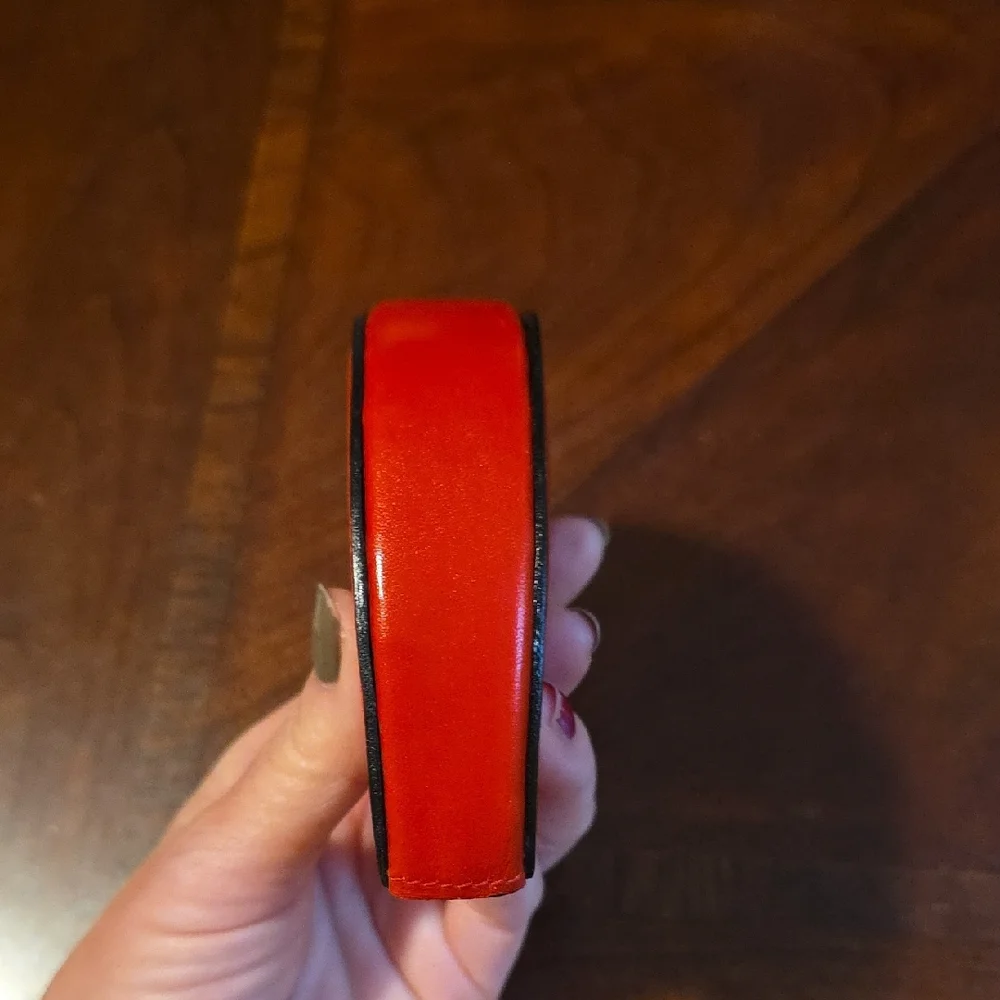 Bally Red Leather Key & Card Holder EUC